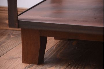 ラフジュ工房オリジナル　脚付きのシンプルなアイアンラック(小)(2)