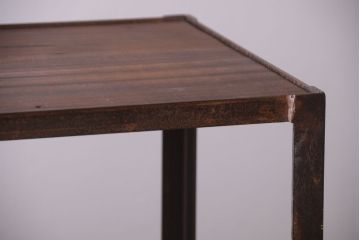 ラフジュ工房オリジナル　脚付きのシンプルなアイアンラック(小)(2)