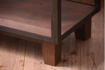 ラフジュ工房オリジナル　脚付きのシンプルなアイアンラック(小)(2)