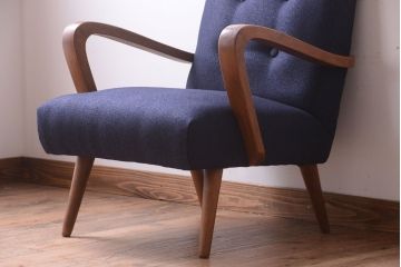 レトロ家具　アンティーク　シンプルでレトロな一人掛けソファ(1)