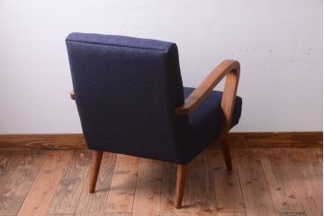 レトロ家具　アンティーク　シンプルでレトロな一人掛けソファ(1)