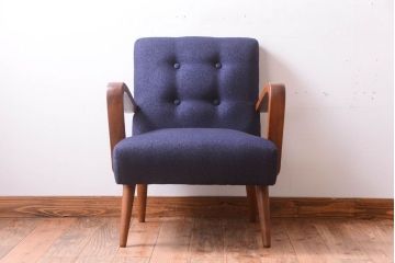 レトロ家具　アンティーク　シンプルでレトロな一人掛けソファ(2)