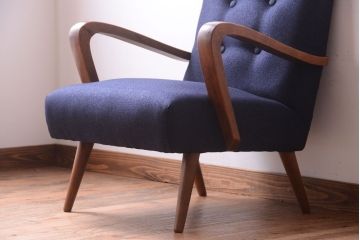 レトロ家具　アンティーク　シンプルでレトロな一人掛けソファ(2)