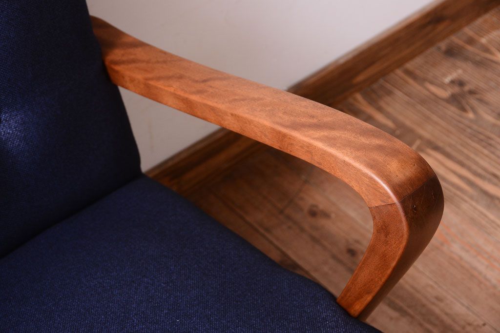 レトロ家具　アンティーク　シンプルでレトロな一人掛けソファ(2)