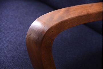 レトロ家具　アンティーク　シンプルでレトロな一人掛けソファ(2)