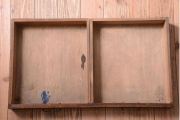レトロ家具　昭和レトロ　古い木製のシンプルなアンティーク文机(3)