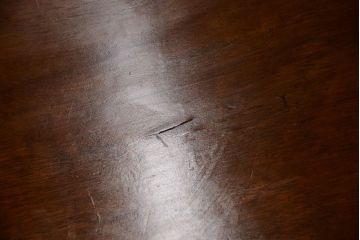レトロ家具　昭和レトロ　古い木製のシンプルなアンティーク文机(3)