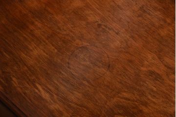レトロ家具　昭和レトロ　古い木製のシンプルなアンティーク文机(3)
