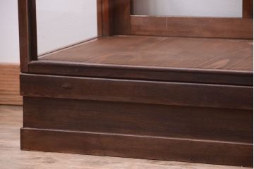 アンティーク家具　アンティーク　古いブナ材製のシンプルで上品なガラスケース