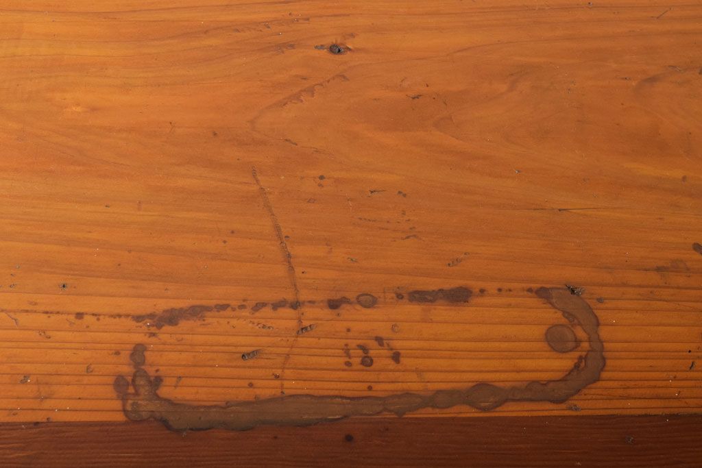 レトロ家具　和製アンティーク　モールガラス引き戸のレトロな収納棚