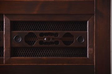 アンティーク家具　古民具・骨董　明治期　薄型!二段重ね四尺水屋箪笥