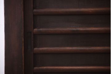 アンティーク家具　古民具・骨董　明治期　薄型!二段重ね四尺水屋箪笥