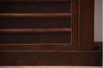 アンティーク家具　古民具・骨董　明治期　薄型!二段重ね四尺水屋箪笥