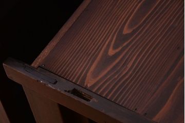 アンティーク家具　古民具・骨董　明治期　薄型!二段重ね四尺水屋箪笥