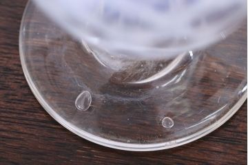 アンティーク雑貨　アンティーク　当時物　赤縁乳白水玉氷コップ(1)