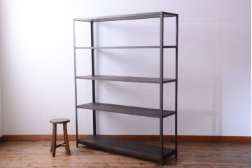 ラフジュ工房オリジナル　シンプルなアイアンラック(中)(1)