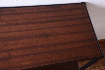 ラフジュ工房オリジナル　脚付きのシンプルな背の低いアイアンラック(1)