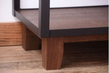 ラフジュ工房オリジナル　脚付きのシンプルな背の低いアイアンラック(1)