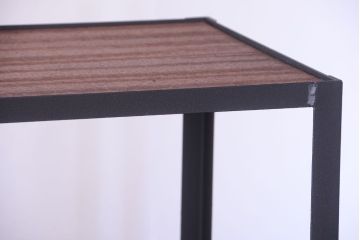 ラフジュ工房オリジナル　脚付きのシンプルな背の低いアイアンラック(1)