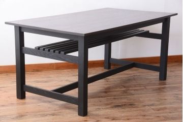 アンティーク家具　アンティーク　ペイントレッグ!古い木の大きなダイニングテーブル(作業台)(1)