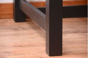 アンティーク家具　アンティーク　ペイントレッグ!古い木の大きなダイニングテーブル(作業台)(1)