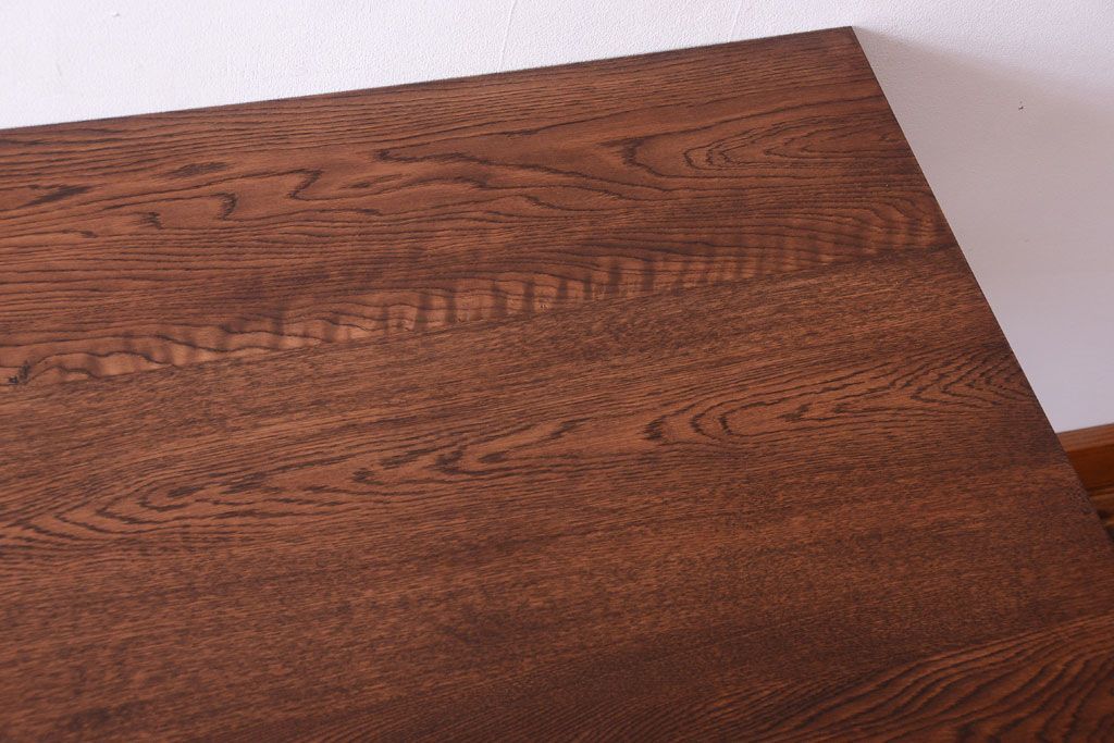 アンティーク家具　アンティーク　ペイントレッグ!古い木の大きなダイニングテーブル(作業台)(2)