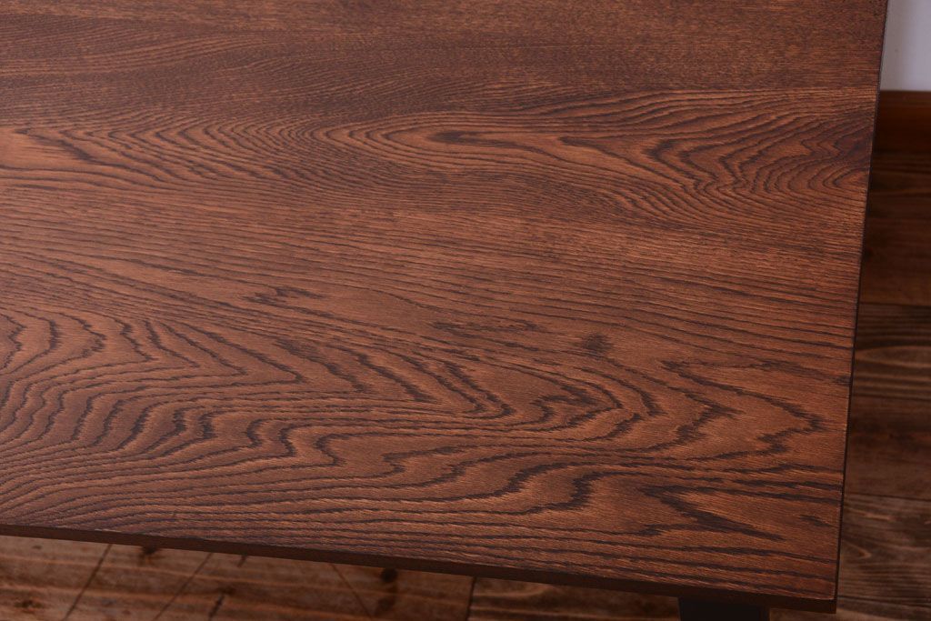 アンティーク家具　アンティーク　ペイントレッグ!古い木の大きなダイニングテーブル(作業台)(2)