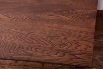 アンティーク家具　アンティーク　ペイントレッグ!古い木の大きなダイニングテーブル(作業台)(2)