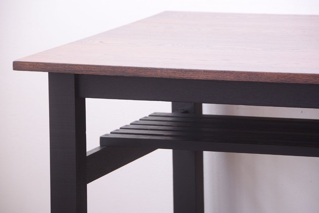 アンティーク家具　アンティーク　ペイントレッグ!古い木の大きなダイニングテーブル(作業台)(2)