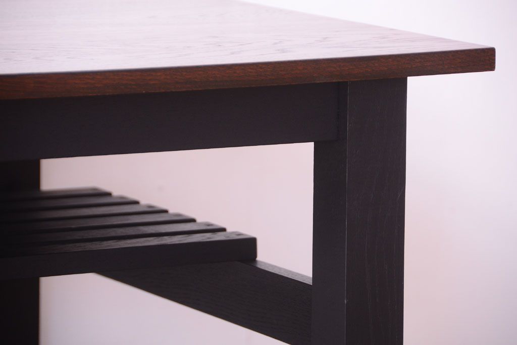 アンティーク家具　アンティーク　ペイントレッグ!古い木の大きなダイニングテーブル(作業台)(2)