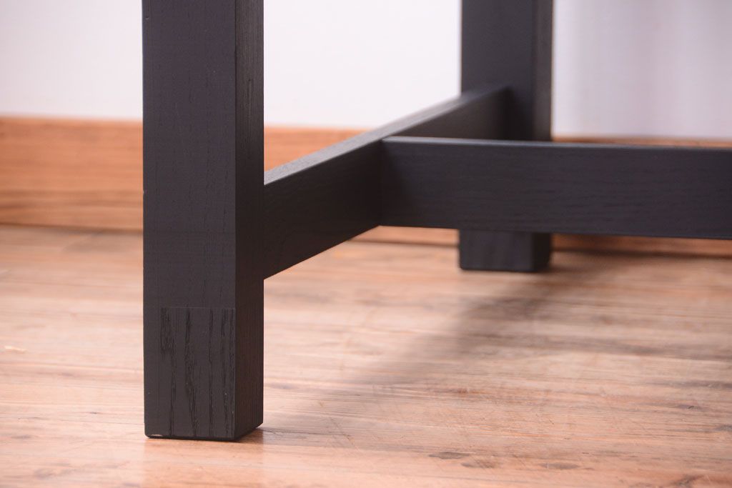 アンティーク家具　アンティーク　ペイントレッグ!古い木の大きなダイニングテーブル(作業台)(2)