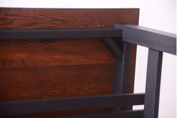 アンティーク家具　アンティーク　ペイントレッグ!古い木の大きなダイニングテーブル(作業台)(2)