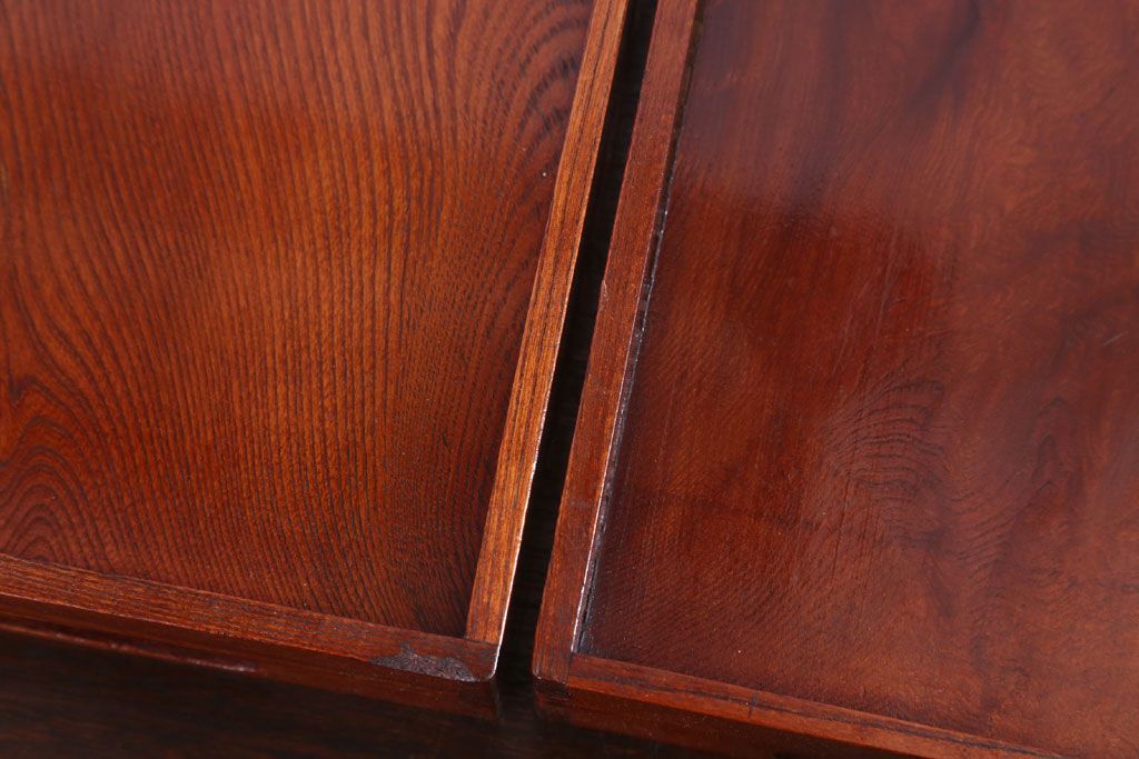 アンティーク雑貨　古民具・骨董　明治〜大正期　欅材のお膳(盆)　2客セット(1)