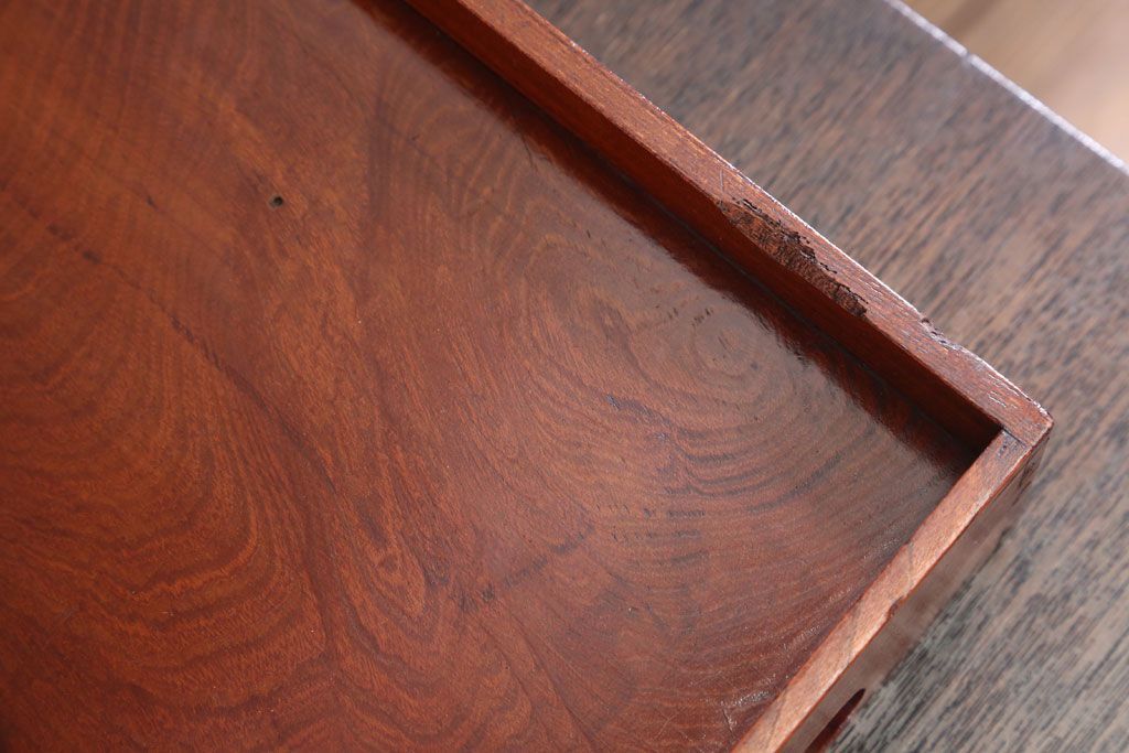 アンティーク雑貨　古民具・骨董　明治〜大正期　欅材のお膳(盆)　2客セット(1)