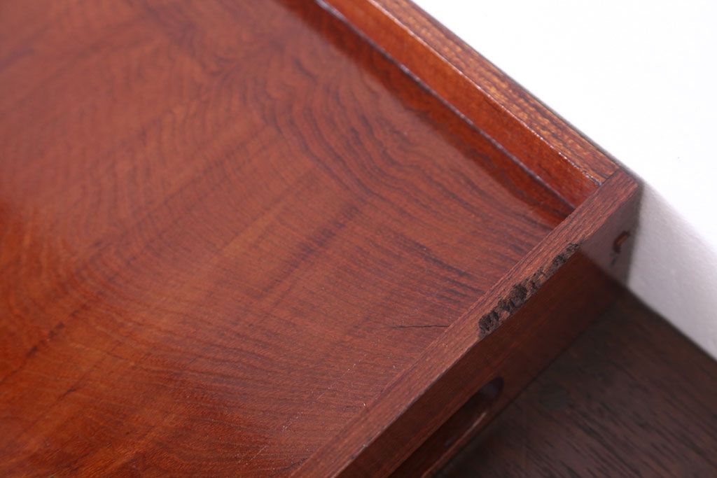 アンティーク雑貨　古民具・骨董　明治〜大正期　欅材のお膳(盆)　2客セット(1)