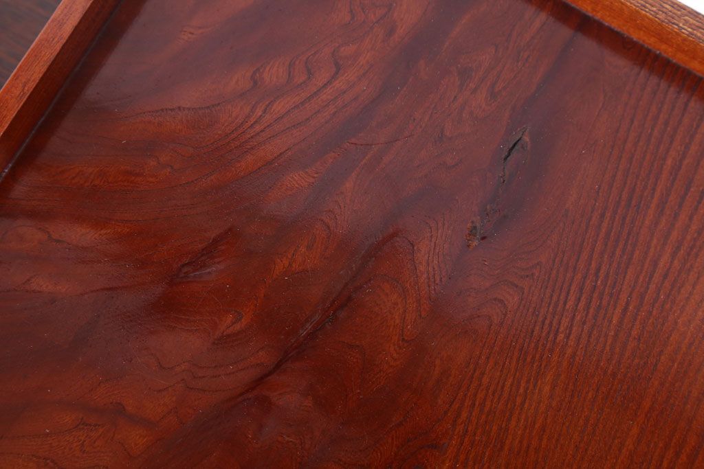 アンティーク雑貨　古民具・骨董　明治〜大正期　欅材のお膳(盆)　2客セット(1)