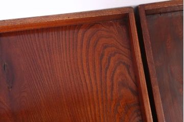 アンティーク雑貨　古民具・骨董　明治〜大正期　欅材のお膳(盆)　2客セット(1)