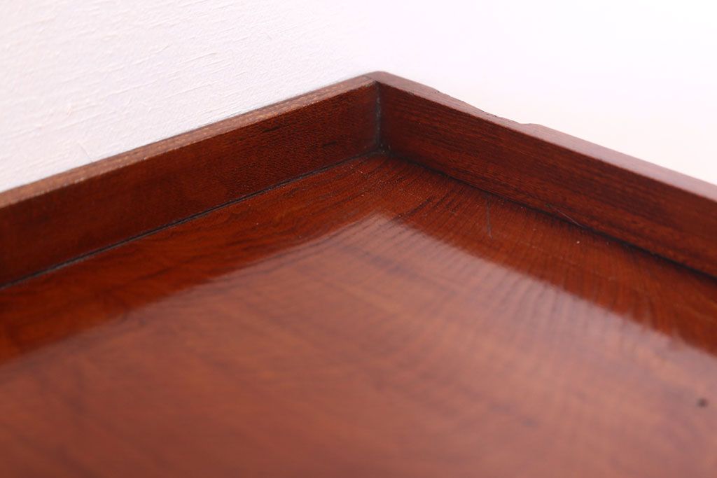 アンティーク雑貨　古民具・骨董　明治〜大正期　欅材のお膳(盆)　2客セット(1)