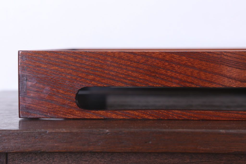 アンティーク雑貨　古民具・骨董　明治〜大正期　欅材のお膳(盆)　2客セット(1)