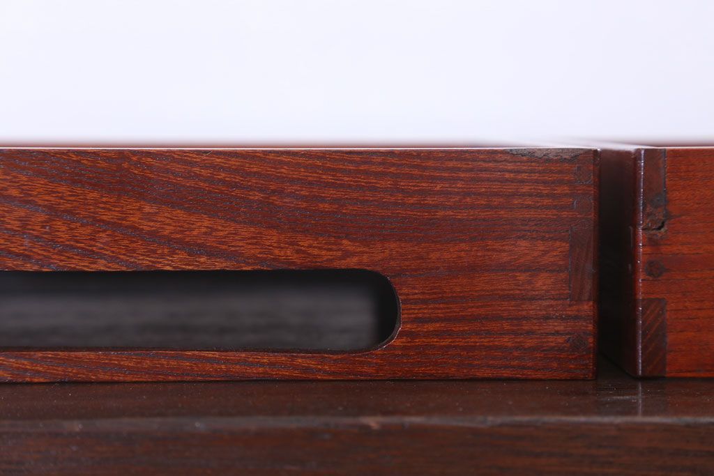 アンティーク雑貨　古民具・骨董　明治〜大正期　欅材のお膳(盆)　2客セット(1)