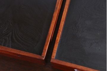 アンティーク雑貨　古民具・骨董　明治〜大正期　欅材のお膳(盆)　2客セット(1)