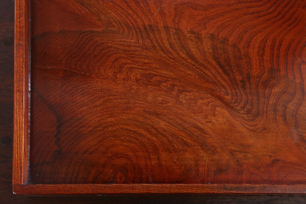 アンティーク雑貨　古民具・骨董　明治〜大正期　欅材のお膳(盆)　2客セット(2)