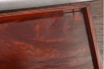 アンティーク雑貨　古民具・骨董　明治〜大正期　欅材のお膳(盆)　2客セット(2)