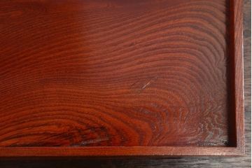 アンティーク雑貨　古民具・骨董　明治〜大正期　欅材のお膳(盆)　2客セット(2)