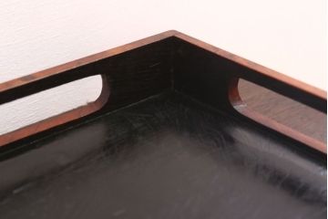 アンティーク雑貨　古民具・骨董　明治〜大正期　欅材のお膳(盆)　2客セット(2)