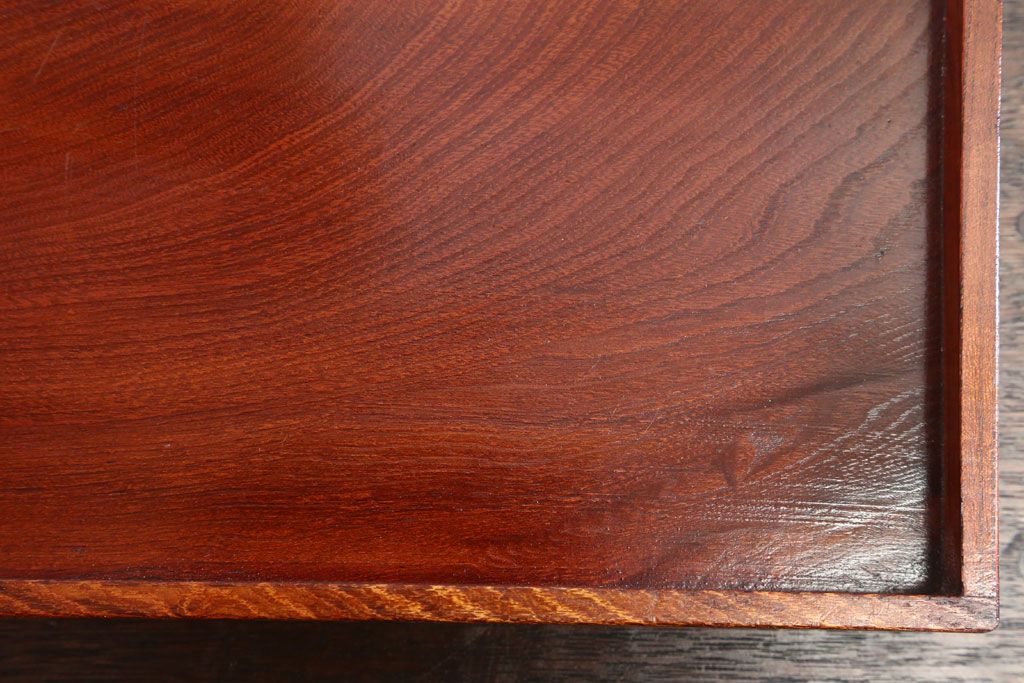 アンティーク雑貨　古民具・骨董　明治〜大正　欅材のお膳(盆)　2客セット(3)