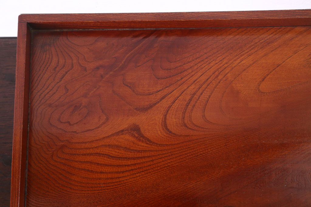 アンティーク雑貨　古民具・骨董　明治〜大正　欅材のお膳(盆)　2客セット(3)