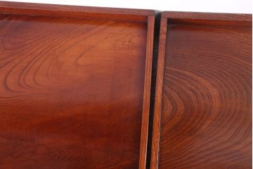 アンティーク雑貨　古民具・骨董　明治〜大正　欅材のお膳(盆)　2客セット(3)