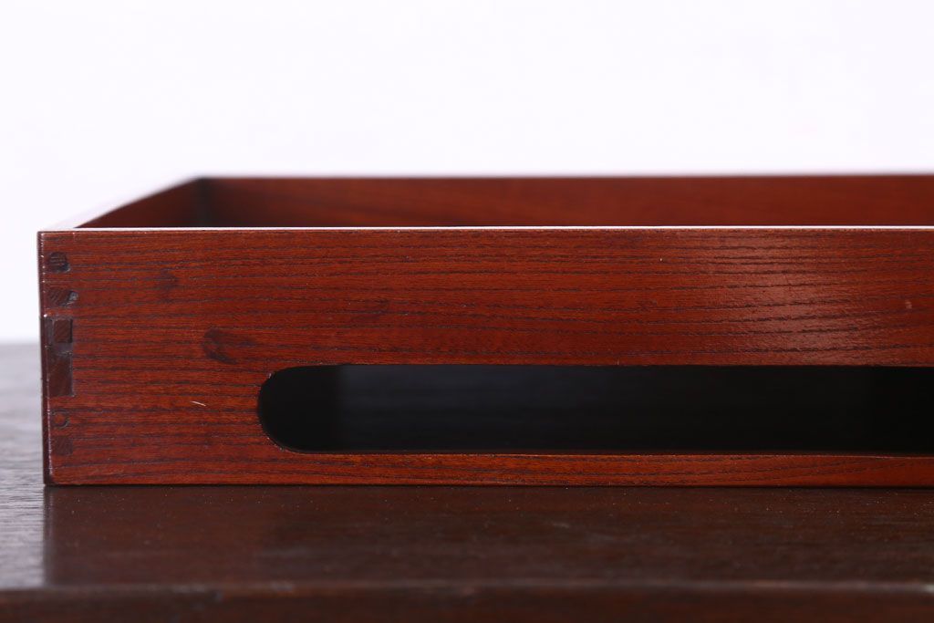 アンティーク雑貨　古民具・骨董　明治〜大正　欅材のお膳(盆)　2客セット(3)