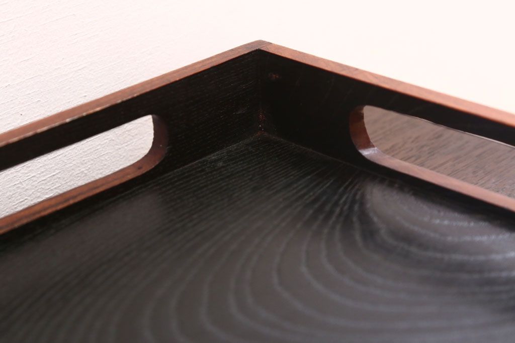 アンティーク雑貨　古民具・骨董　明治〜大正　欅材のお膳(盆)　2客セット(3)